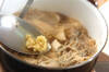 4種のキノコとショウガのトロミスープの作り方の手順5
