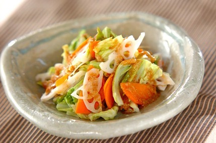 温野菜のピリ辛ゴマだれ