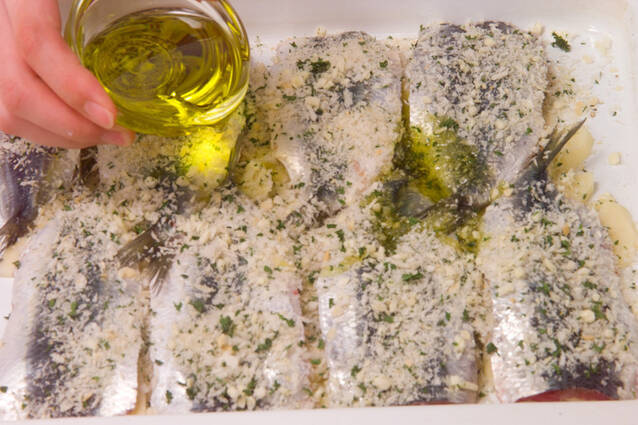 イワシのパン粉焼きの作り方の手順7