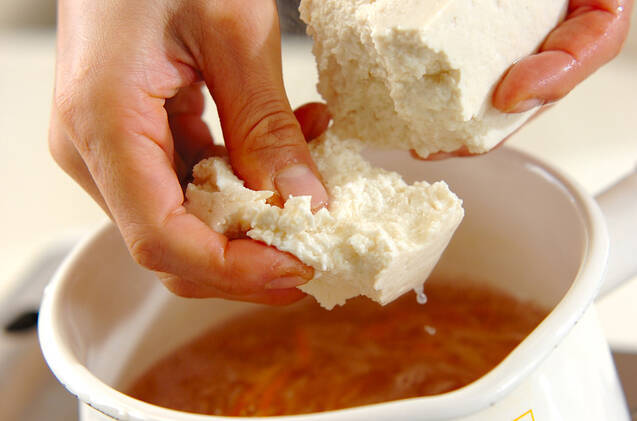 くずし豆腐のトロミ汁の作り方の手順4