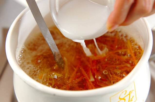 くずし豆腐のトロミ汁の作り方の手順3
