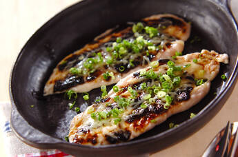 鶏ささ身の和風ピザ