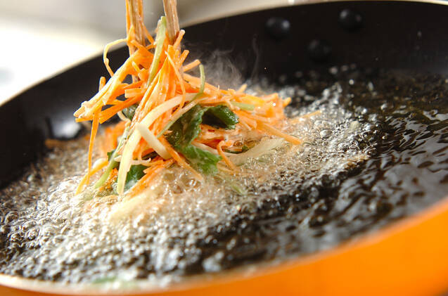 ニンジンのかき揚げの作り方の手順3