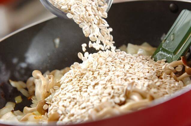 ポルチーニ茸の押し麦リゾットの作り方の手順5