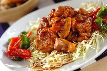 鶏肉のショウガ焼き