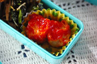 揚げエビシューマイケチャップ炒め