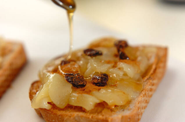 梨とピーナッツバターのサンドイッチの作り方の手順3