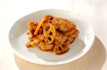 レンコンと鶏の照り焼き