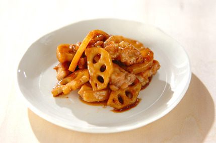 レンコンと鶏の照り焼き