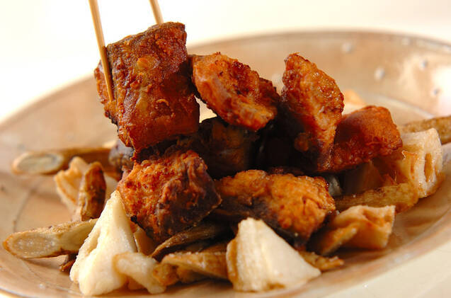 冷え予防・サバと根菜のニンニクショウガ漬け揚げの作り方の手順8