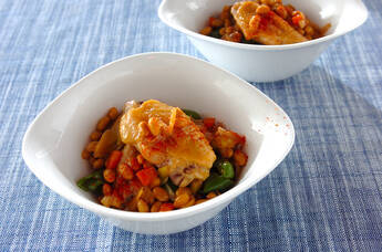 大豆と鶏肉のコラーゲン煮