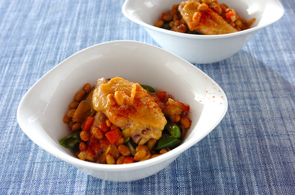 大豆と鶏肉のコラーゲン煮