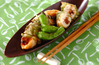 ささ身の梅肉揚げ