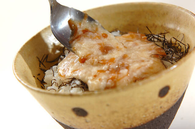 ナメタケと長芋のトロトロ豆腐丼の作り方の手順3