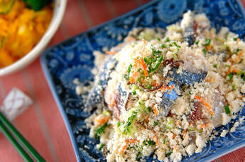 シメサバのおから和え