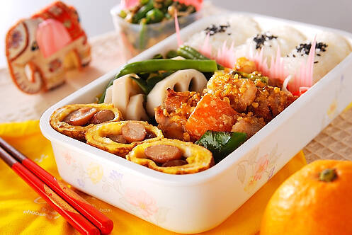 煮豆入り卵焼き