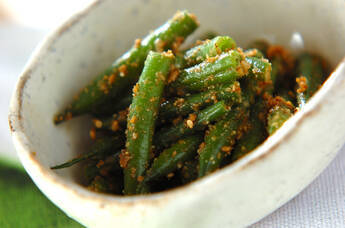 サヤインゲンのゴマ和え