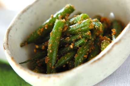 サヤインゲンのゴマ和え