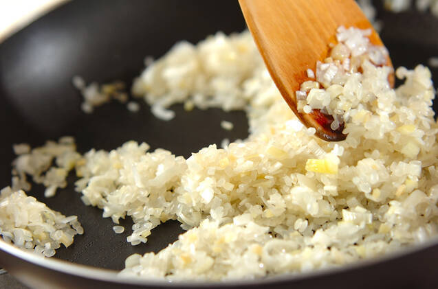 和風桜エビのリゾットの作り方の手順3