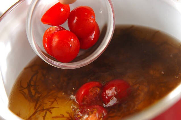 もずくと卵のスープの作り方の手順4