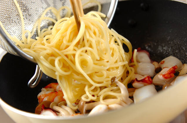 眼精疲労回復パスタの作り方の手順3