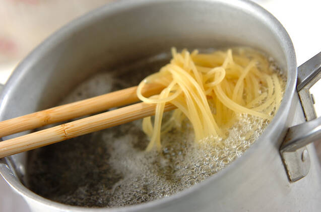 眼精疲労回復パスタの作り方の手順2