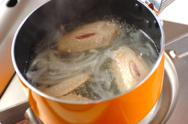 ホワイトチキンパスタの作り方の手順2