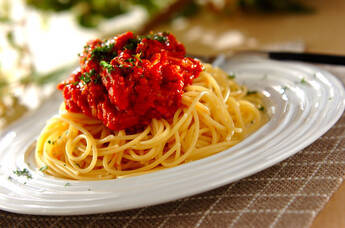 ツナとトマトのパスタ