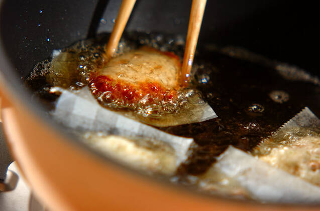 長芋と納豆の落とし揚げの作り方の手順2