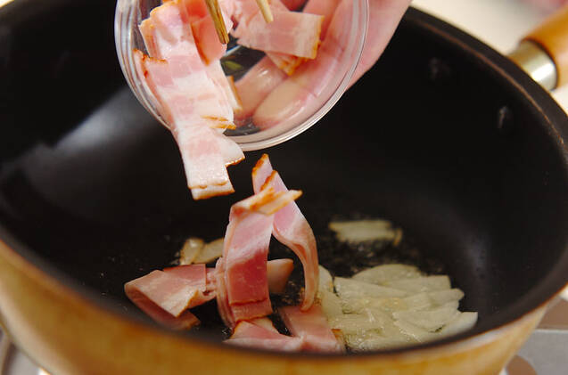 白ネギのガーリックパスタの作り方の手順6