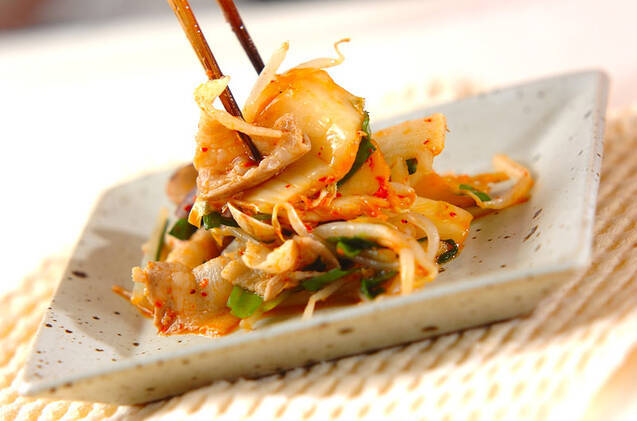 豚肉とアサリのキムチ炒めの作り方の手順9