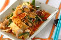 豚肉とアサリのキムチ炒め