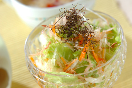 レタスの和風サラダ