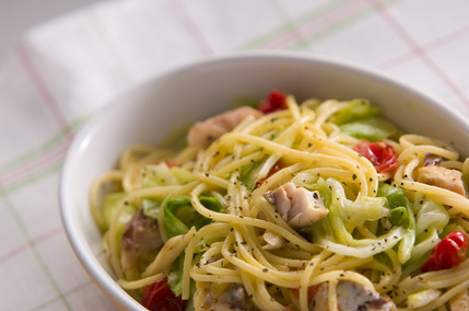 アジのマスタードパスタ