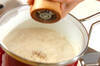 寒い日にぴったり！ホタテと春雨の豆乳スープの作り方の手順3