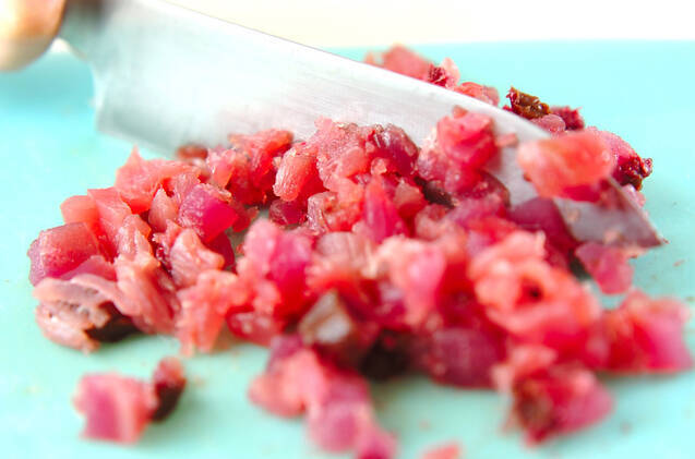 カツオの香味みそ和えの作り方の手順2