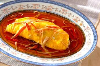 ゴーヤのオムレツ中華あん