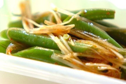 サヤインゲンの中華和え