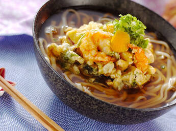 秋のかき揚げ京風ヌードル