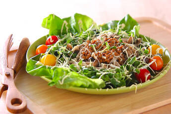 納豆ドレッシング・サラダ