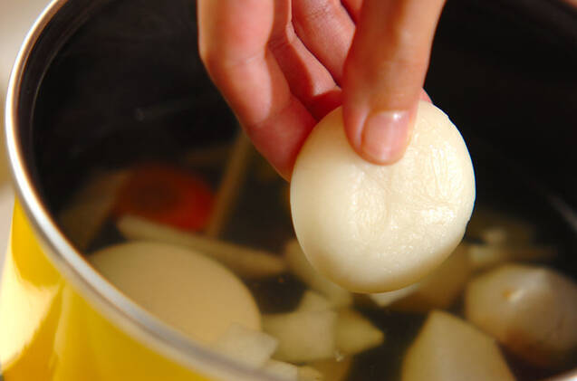 濃厚白みそのお雑煮の作り方の手順6