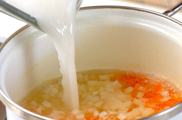 お米のスープの作り方の手順7