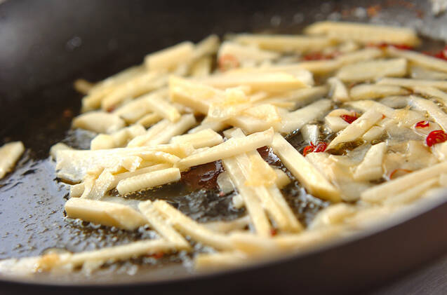 タケノコのペペロンチーノの作り方の手順5