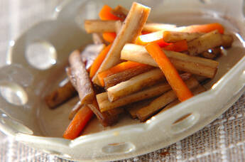 ゴボウのバルサミコ和え