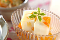 つるんと優しい甘さ！フルーツ牛乳かん