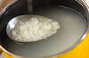 半熟煮卵の中華粥の作り方の手順2