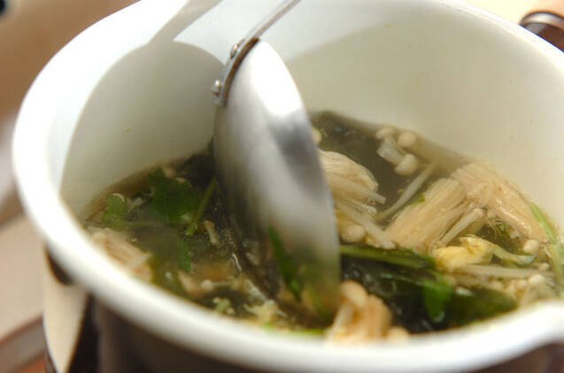 ワカメのふんわり卵スープの作り方の手順5
