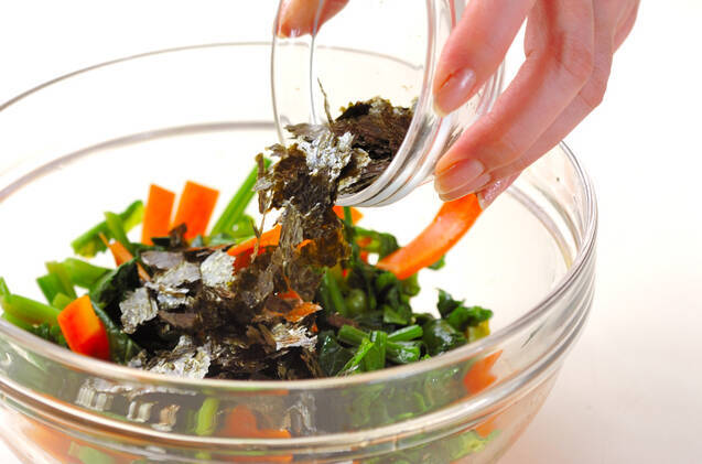 ほうれん草ののり和えの作り方の手順7