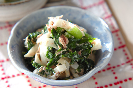 塩もみカブとツナの和え物