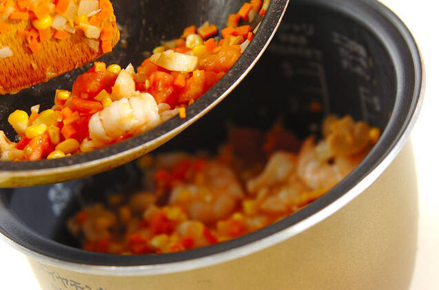 エビピラフの作り方の手順10